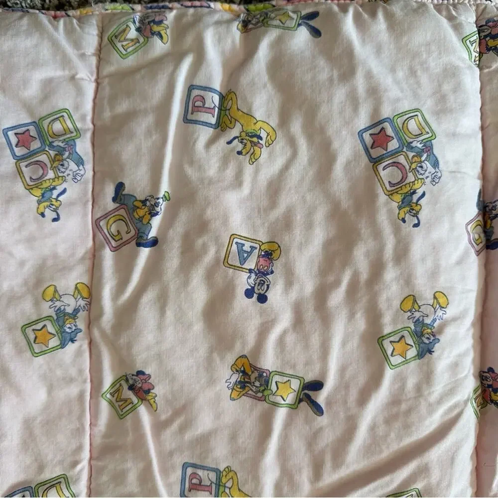 Vintage Disney Baby Mickey & Friends Quilt crib blanket comforter